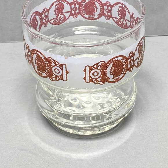 Vintage Libbey Punch Cup Copper Penny Indian Head Coins MCM Drink Glass - Picture 7 of 9
